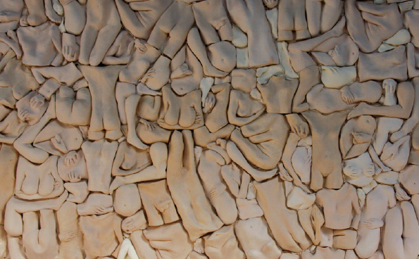 Latex tapestry sculpture marisja smit 3d art naked bodies 
